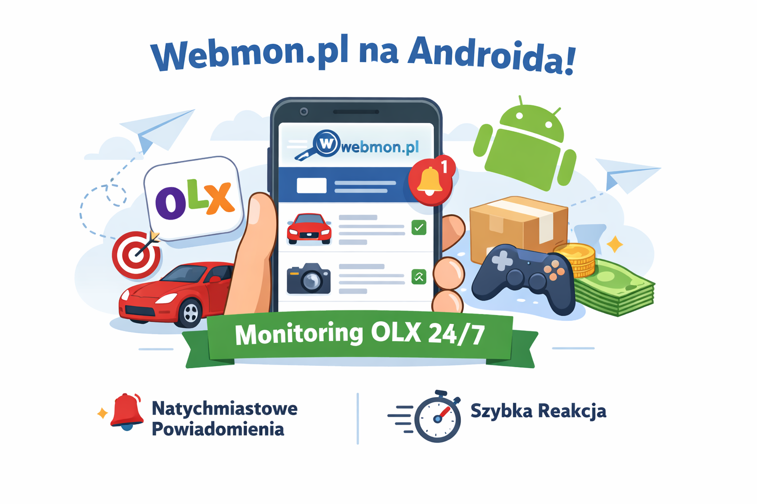Android app - wyszukiwarka okazji OLX, OTOMOTO